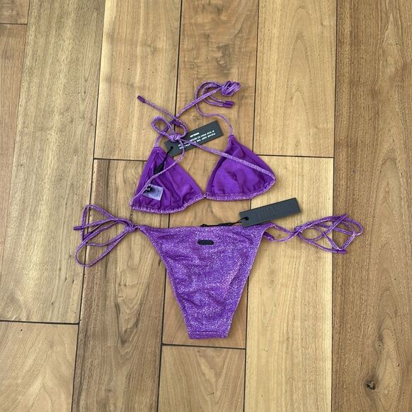 TRIANGL VINCA - VIOLET SPARKLE NO BAG NEW WITH TAGS 💜 - Picture 9 of 9